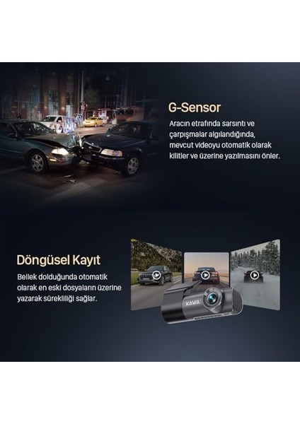 D5 Gen2 2k 1296P Wifi 145° Geniş Açı Lens Gece Görüşlü 32GB Hafıza Kartlı Akıllı Araç Kamerası fiyatları