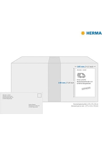 Kendinden Yapışkanlı Çok Amaçlı Etiketler, A4 Sayfa Başına 4 Etiket, ve Mürekkep Püskürtmeli Yazıcılar Için 100 Etiket, Büyük, 105 x 148 mm (5063) modelleri
