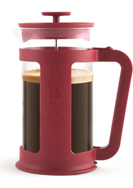 - Smart French Press: Yaklaşık 1l Kapasiteli Kahve Hazırlayıcı - Kırmızı Polipropilen Gövde - Bulaşık Makinesinde Yıkanabilen Borosilikat Cam Sürahi - Paslanmaz Çelik Filtre Sistemi