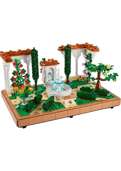 Fıskiyeli Bahçe 10359 – Yetişkinler Için Ev ve Ofis Dekoru, Selvi Ağaçları, Çiçekler ve Hayvan Figürleri Içeren Sergilenebilir Bahçe Modeli Yapım Seti (1302 Parça) modelleri