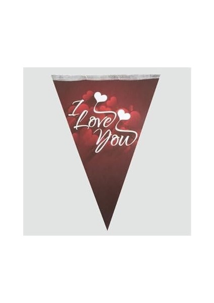 You Temalı Kırmızı Beyaz Üçgen Flama Bayrak, Romantik Parti Dekorasyonu, Sevgililer Günü Süslemesi fiyatları