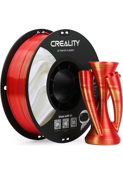 Cr-Sılk Pla Filament -Kırmızı Çift Renk 1.75MM 1kg