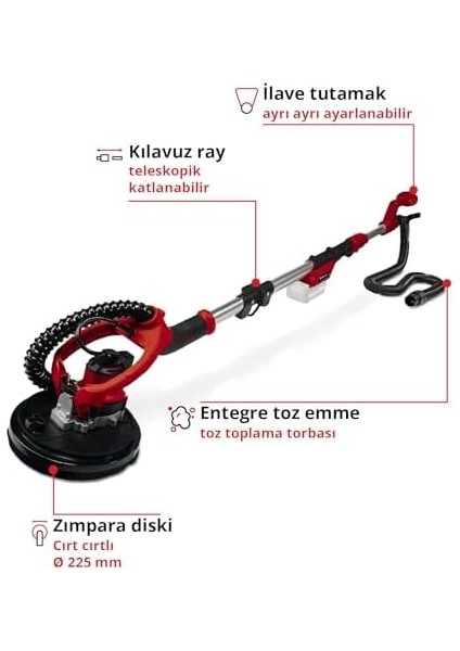 Te-Dw 18/225 Li - Solo, Akülü Alçıpan Zımpara modelleri