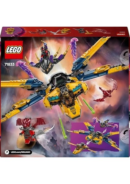 Ras ve &apos;in Süper Fırtına Jeti 71833-8 Yaş ve Üzeri Çocuklar Için 3 Minifigürü Içeren Yaratıcı Oyuncak Yapım Seti, Doğum Günü Hediyesi (510 Parça) fiyatları