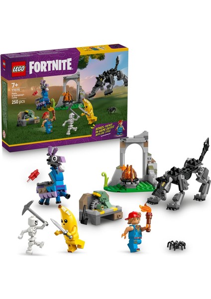 Fortnite Muzaffer ve Tamirci Çırağı&apos;nın Kampı 77075-7 Yaş ve Üstü Kız ve Erkek Çocuklar Için Tamirci Çırağı ve Iskelet Dahil Video Oyunu Figürleri Içeren Yaratıcı Oyuncak Yapım Seti (250 Parça)