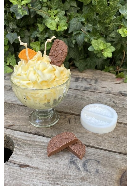 Concept Kurabiye Yarım Ikili Mum Kalıbı (Silikon)