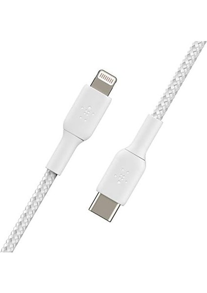 Örgülü Usb-C - Kablosu (Hızlı Şarj Kablosu) Hızlı Şarj Mfi Sertifikalı Usb-C Kablosu (2m, Beyaz) modelleri