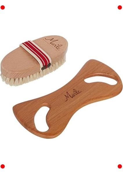 Doğal At Kılı Selülit Fırçası ve Ahşap Masaj Aleti fiyatları