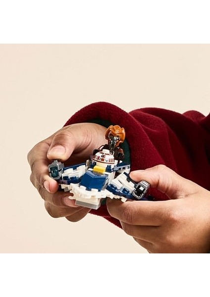 : Klon Savaşları Plo Koon&apos;un Jedi Starfighter Mikro Savaşçısı 75400-6 Yaş ve Üzeri Çocuklar Için Minifigür Kokpiti ve 2 Mermi Atıcı Içeren Yaratıcı Oyuncak Yapım Seti (89 Parça) fiyatları