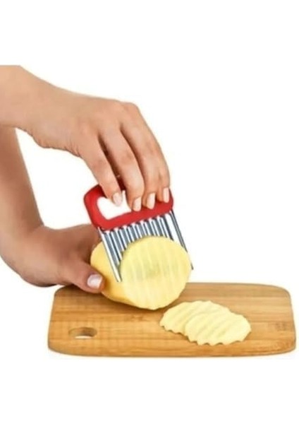 Paslanmaz Çelik Chips Patates Sebze ve Meyve Dilimleyici Şekillendirici (Karışık Renk) fiyatları
