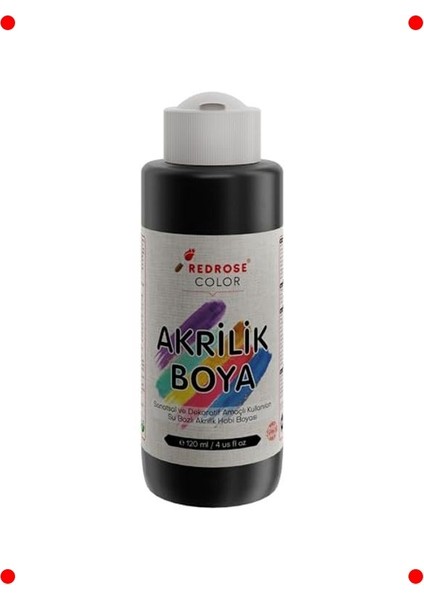 Sanatçı Siyah Akrilik Boya - 120 ml