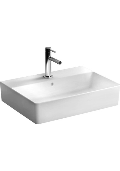 Nuo 7432B003-0001 Dikdörtgen Lavabo, 60 Cm, Beyaz