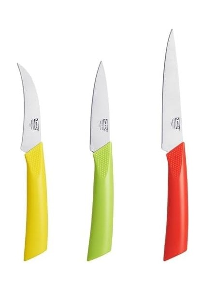 Bıçak Seti Çok Renkli Bıçak 3 Adet Paslanmaz Çelik