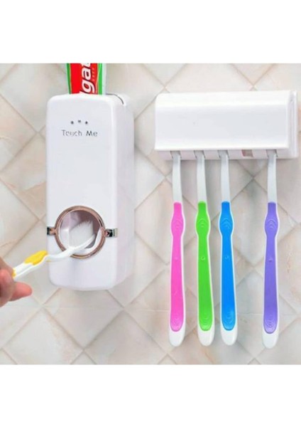 Otomatik Diş Macunu Sıkacağı 5 Adet Fırçalık Seti
