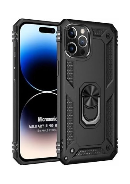 Kılıf 15 Pro Için Military Ring Holder Siyah [ 15 Pro ile Uyumlu Kılıf - Siyah] fiyatları
