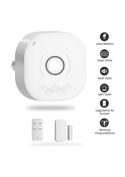 Akıllı Pratik Alarm Seti; Akıllı Alarm, Akıllı Kapı Pencere Sensörü, Kumanda, Yüksek Sesli, 2 Yıl, Uzaktan Kontrol modelleri