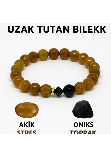 Orijinal Doğal Taş El Yapımı Enerji - Uyum - Denge Sağlayan Bileklik-48