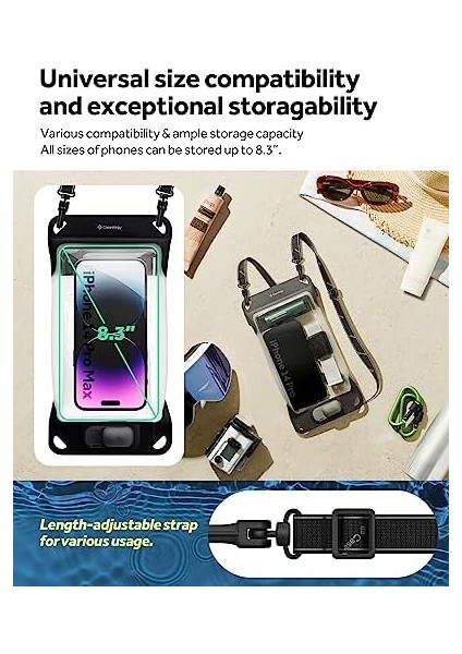 Waterproof IP68 Sertifikalı Su Geçirmez Kılıf (Dahili Pompa ile Sızdırmaz Vakumlama Teknolojisi) Charcoal Gray - ACS06257 fiyatları