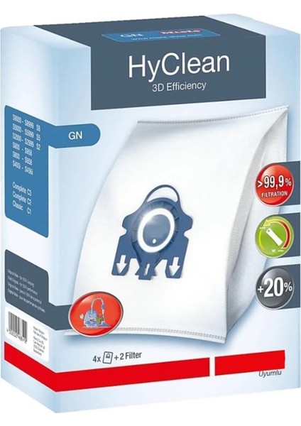 Toz Torbası Miele Gn Tipi Ile Uyumlu Ürün 4&apos;lü Kutulu