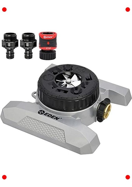 9 Desenli Çim Fıskiyesi Seti - Metal Tabanlı