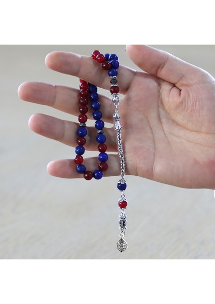 Kararmaz Metal Arnavut Zincir Püsküllü Küre Kesim Bordo Mavi Jade Doğaltaş Taraftar Tesbih M2 fırsatları