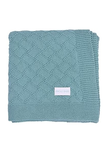 Babe Organik Pamuk Unisex El Örgüsü Su Yeşil Bebek Battaniyesi. fiyatları