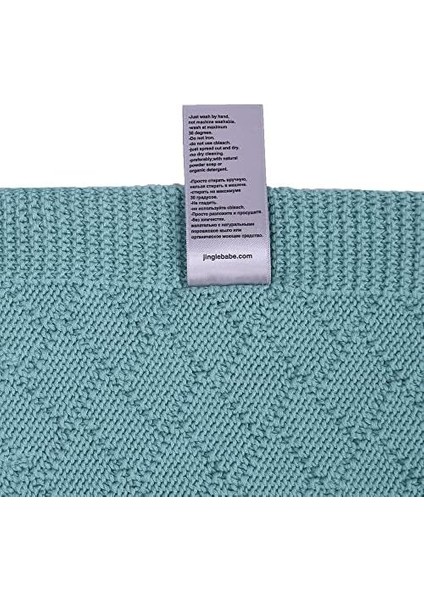 Babe Organik Pamuk Unisex El Örgüsü Su Yeşil Bebek Battaniyesi. modelleri
