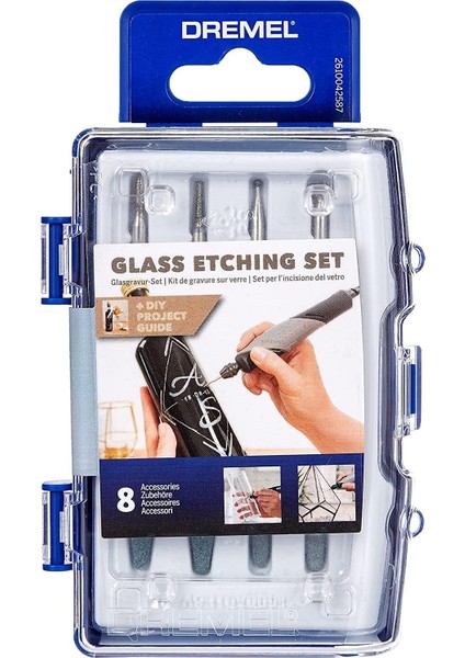 Cam Gravür Seti 8 Parça (Çok Amaçlı Alet Için)
