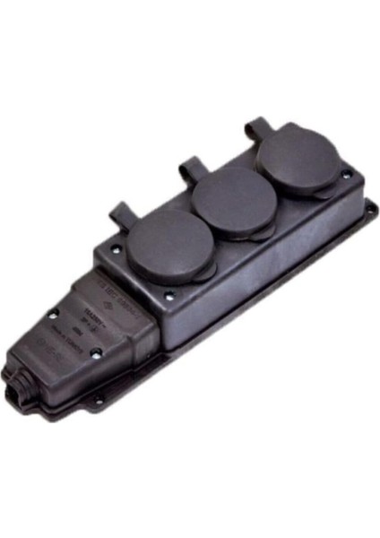 First Kapaklı Priz Kauçuk 3 Lü Priz