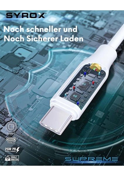 PD25TK Type-C To Type-C Pd 25W Hızlı Data/şarj Kablosu 1 Metre Beyaz fiyatları