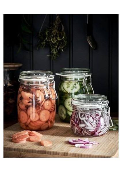 Korken Kapaklı Kavanoz, 0,5 L (Şeffaf Cam) fiyatları