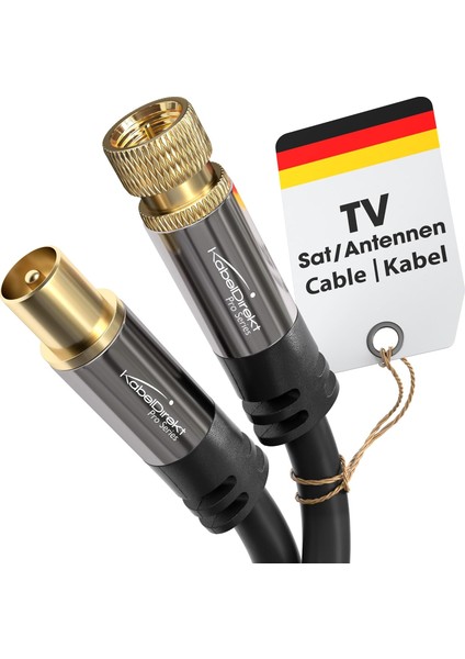 – Sat/tv Kablosu – 2m (75 Ohm, F-Fiş > Koaksiyel Fiş, Tv, Hdtv, Radyo, Dvb-T2, Dvb-C, Dvb-S, Dvb-S2 Için Uygun Koaksiyel Kablo)