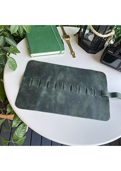 Helsinki - Hakiki Deri Natürel Geniş Tasarım Rulo (Yeşil) modelleri