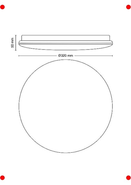 Fonksiyonel Tavan Lambası 17W (Gün Işığı Led) modelleri