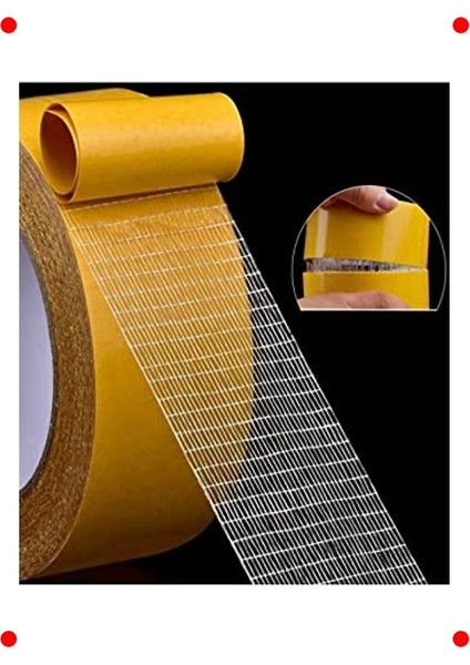 Fileli Çift Taraflı Süper Güçlü Yapışkan Bant