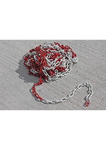LR-6PC1031 6mm 25 Metre Plastik Trafik Zinciri, Kırmızı Beyaz modelleri