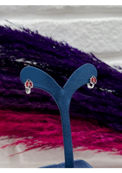 925 Ayar Gümüş Uğur Böcekli Zarif Kız Çocuk Küpesi fiyatları