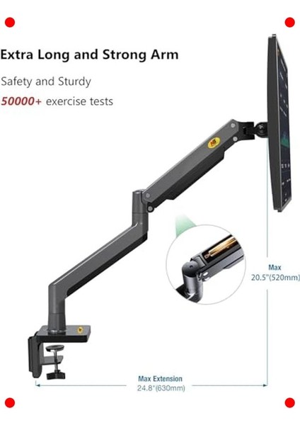 Amortisörlü Profesyonel Monitör Standı (22"-40") indirimleri
