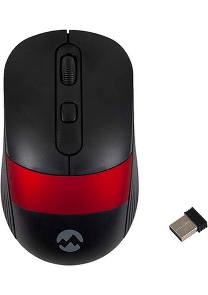 Sm-18 USB Siyah/kırmızı 2.4ghz Optik Kablosuz Mouse