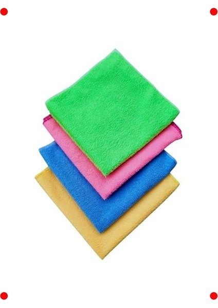 Çok Amaçlı Mikrofiber Temizlik Bezi 4'lü Paket - 40X40 cm