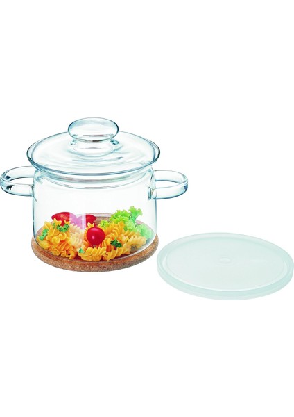 Cam Tencere (Saklamak Için Kapak ve Hediyeli) Kapasite 2,00 Lt 170X125 mm
