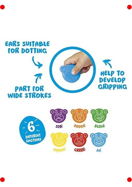 Bebek Dostu Parmak Boya Kalemleri - 6'lı Set modelleri