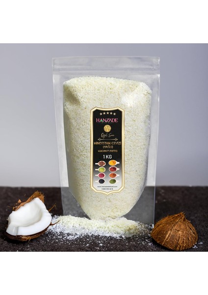 Bitkisel Hindistan Cevizi Iri Taneli Rende 1 kg - Yağı Alınmamış Tam Yağlı