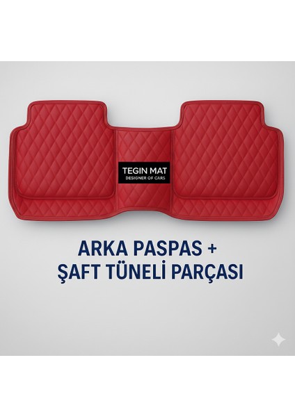 Ford Focus 2005-2011 Arası 8d Araca Özel Havuzlu Suni Deri Paspas Kırmızı (Tam Kaplama, 11 Mm, Kokusuz) fırsatları