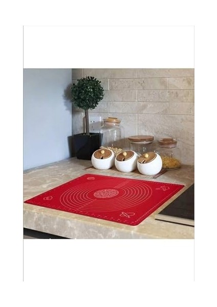 65X45 Kırmızı Hamur Açma Matı (Kırmızı, 65X45) fiyatları
