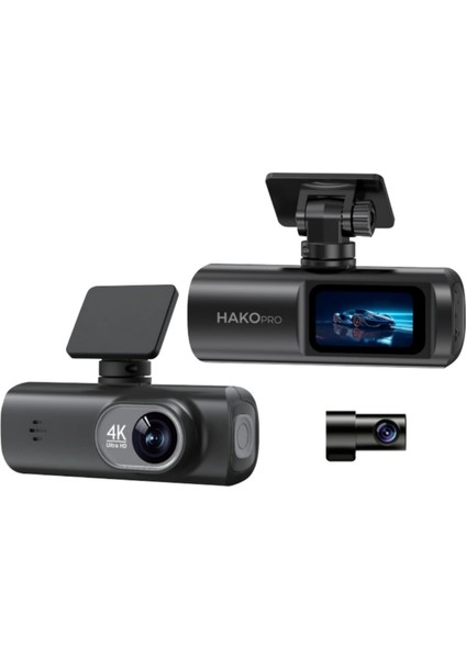 3840 * 2160P Ön ve Arka Kameralı 1.5” IPS Hd Ekran, Wifi ve Ultra Geniş Açılı UHD 4K Akıllı Araç Kamerası CMR110