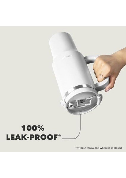 Üniseks Yetişkin Streeterville Tumbler Pipetli Yalıtımlı Su Şişesi, 1.2l, Beyaz fiyatları