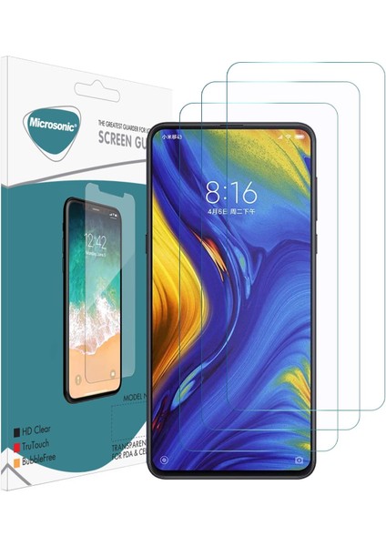 Mi Mix 3 Ekran Cam (3&apos;lü Paket)