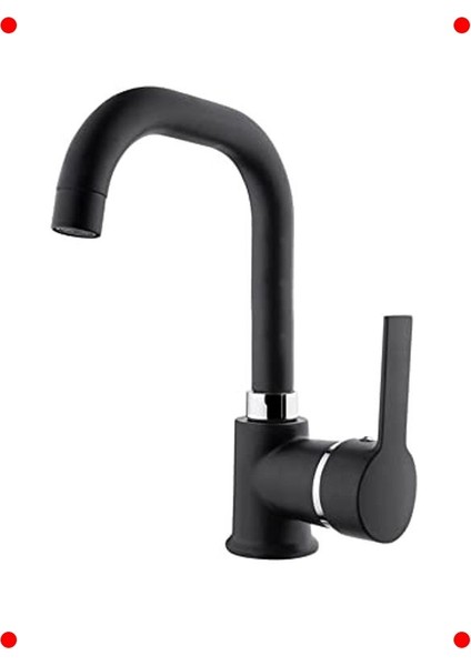 Modern Mat Siyah Lavabo Bataryası