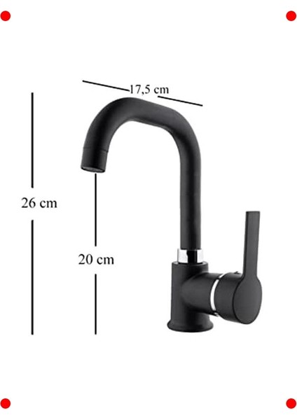 Modern Mat Siyah Lavabo Bataryası fiyatları